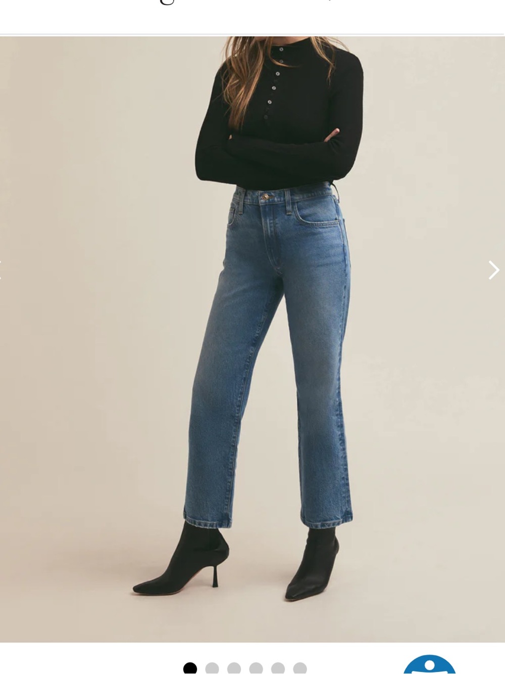 Favorite Daughter THE SHORTIE MORGAN HIGH RISE STRAIGHT Size 26 NWT - Picture 2 of 11
